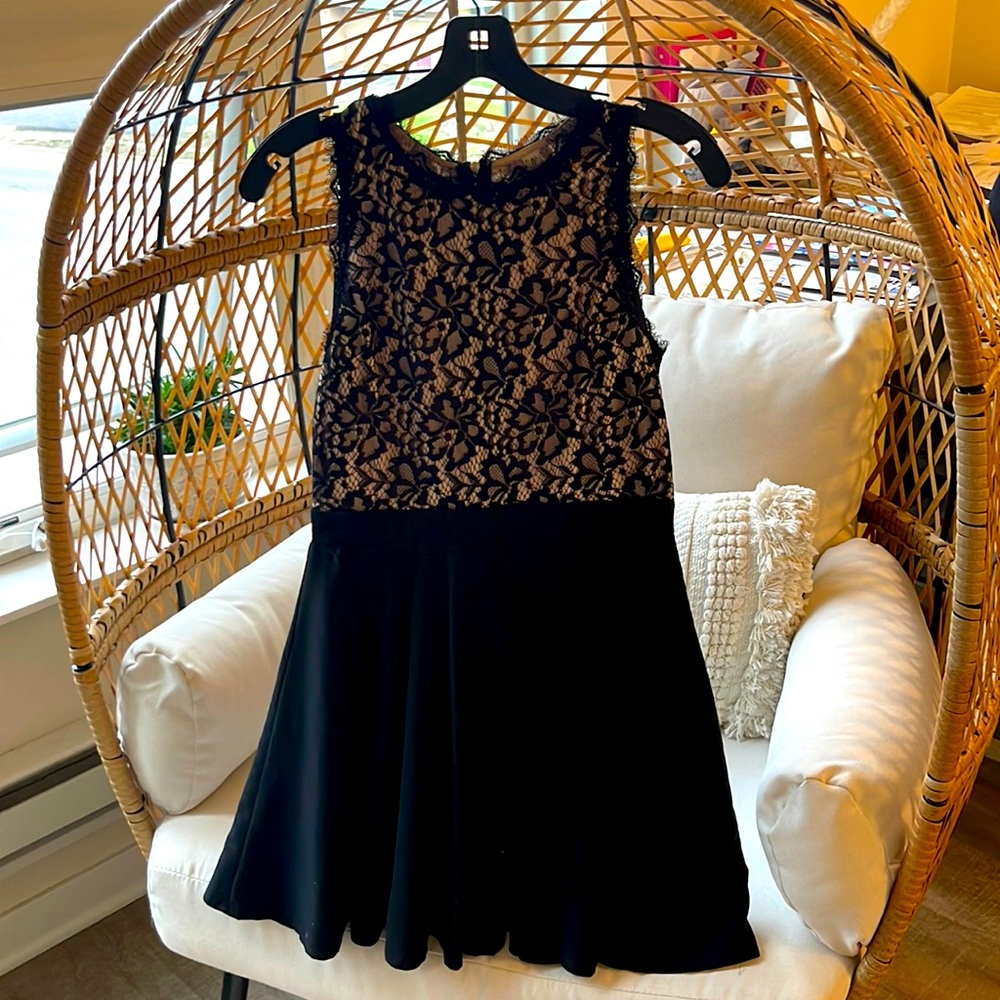 NWOT black & nude cocktail dress